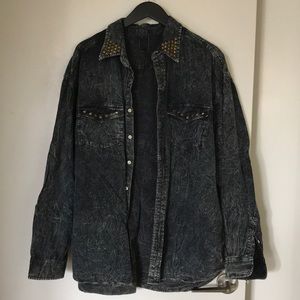 Vintage Acid Washed Denim Shirt